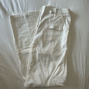 Brandy Melville Kim White Cargo Pants